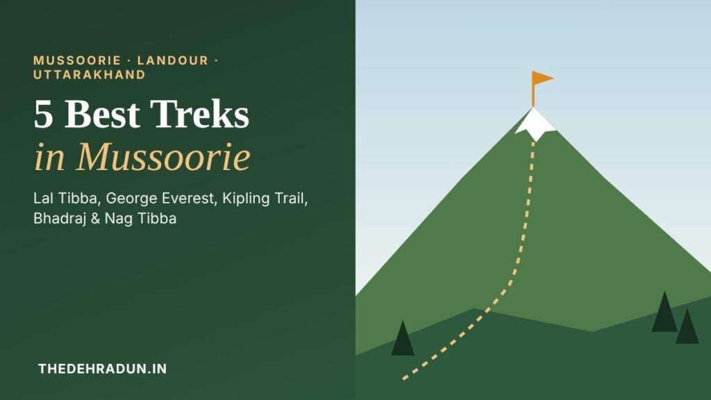 Illustration for 5 best treks in Mussoorie with a summit trail