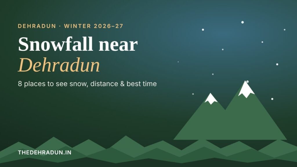Snowfall near Dehradun guide with snow-capped Himalayan peaks